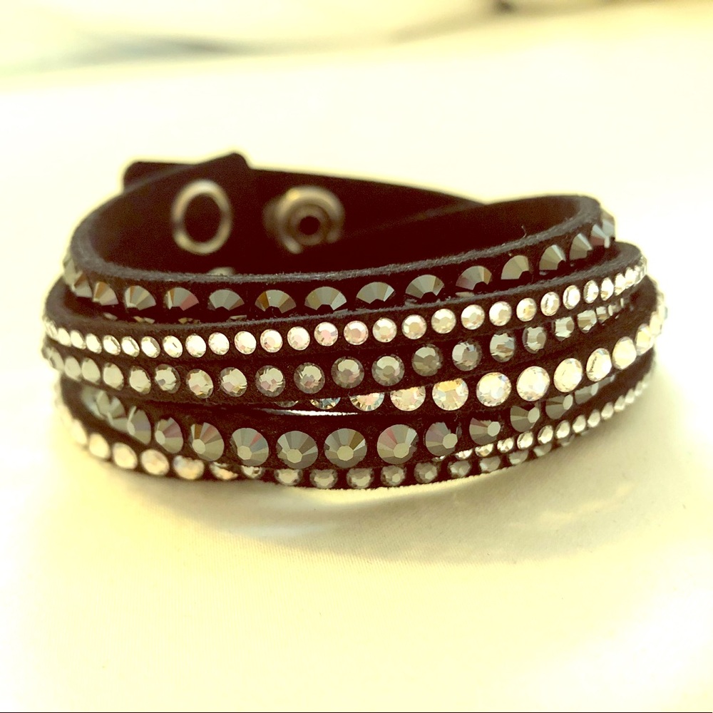 Swarovski Multistrand Black Bracelet